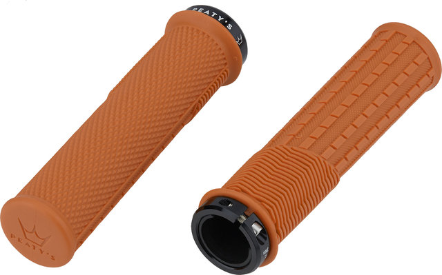 Peaty's Poignées de guidon Knurl Lock-On Monarch Grips - mango/thin