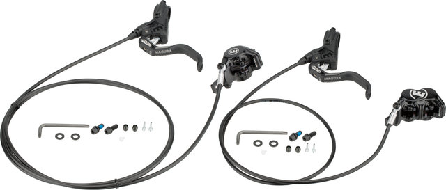 Magura MT Trail Sport Carbotecture® Disc Brake Set - black-mystic grey/Set/Flip-Flop (non-side-specific)