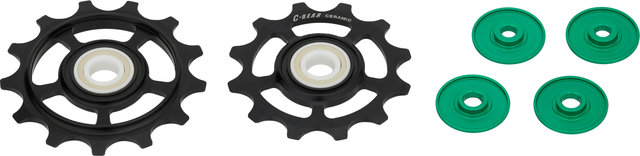 C-BEAR OCM Shimano 11-speed/Ultegra 12-speed Full Ceramic Derailleur Pulleys - black/14 teeth (guide pulley), 16 teeth (tension pulley)