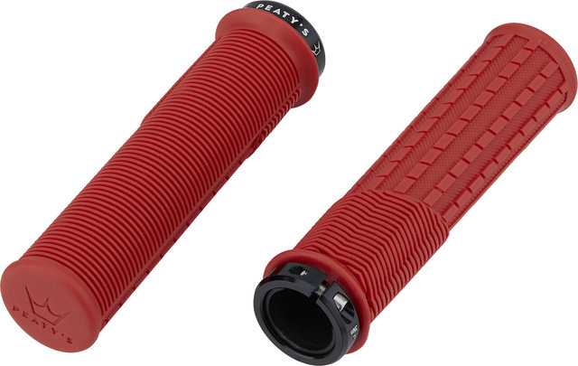 Peatys Puños para manillar Monarch Grips Mushroom Lock-On - red/thin