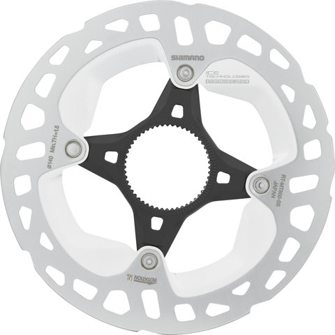 Shimano RT-MT800 Center Lock Brake Rotor for XT w/ External Teeth - silver-black/140 mm