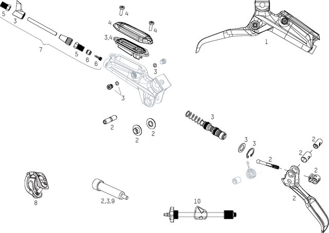 SRAM Level TLM (B1) Brake Lever Spare Parts (2020) - 6/universal