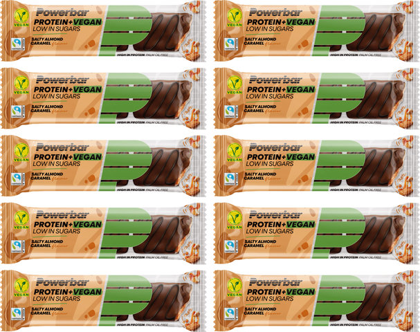 Powerbar Barre protéinée faible en sucre vegan - 10 pièces - salty almond caramel