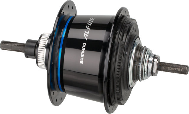 Shimano Buje de engranaje Alfine Di2 SG-S7051-8 Disc Center Lock - negro/32/Cambio interno de buje/Cambio interno