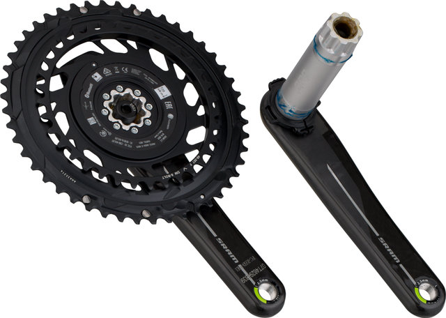 SRAM Red E1 AXS DUB 2x12-fach Carbon Powermeter Kurbelgarnitur - natural carbon/172,5 mm 35-48