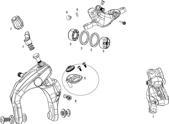 SRAM Pièces Détachées Red22B1/Force22,1,CX1/Rival22,1/700B1 HRD/Apex1/HRR - 1/gris, Force 22