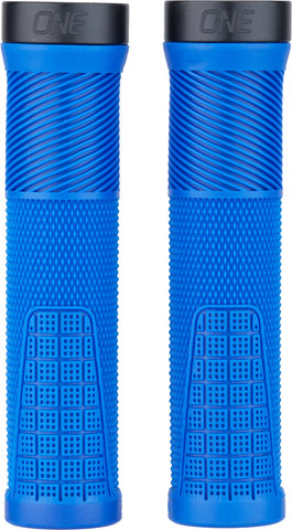 OneUp Components Puños de manillar delgados con bloqueo - blue/138 mm