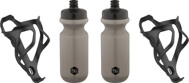 bc basic Set de Porte-Bidons Distributeur de Carburant avec Bidons de 600 ml - noir/600 