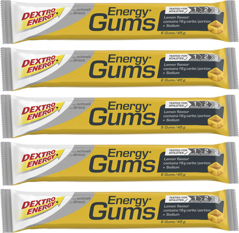 Dextro Energy Energy Gums - 5 Pack - lemon