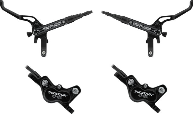 Trickstuff Direttissima Front+Rear Disc Brake Set - black/Set/Flip-Flop (non-side-specific)