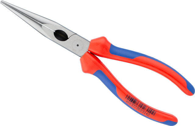 Knipex Flachrundzange Storchschnabel mit Schneide - rot-silber