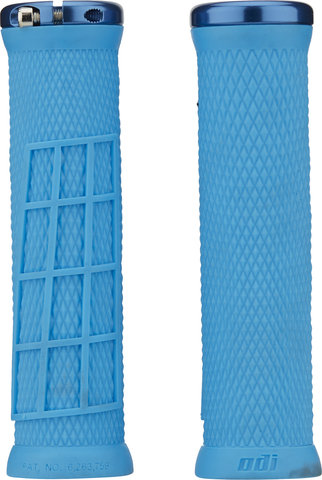 ODI Elite Flow Lock-On 2.1 Handlebar Grips - cyan blue/130 mm