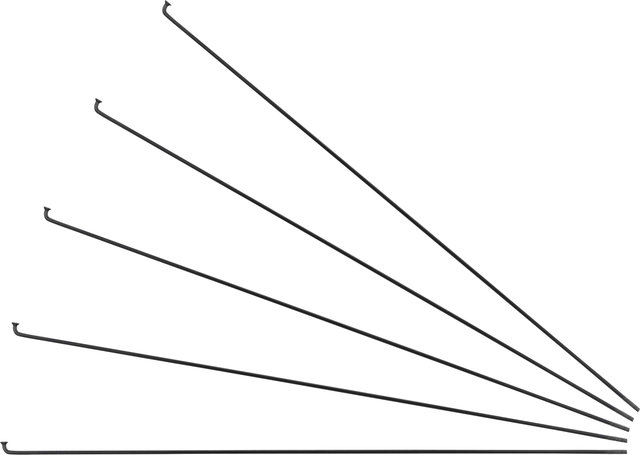 Sapim Rayons Leader J-Bend + écrous - 5 pièces - noir/298 mm