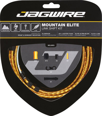 Jagwire Mountain Elite Link Bremszugset - gold/universal