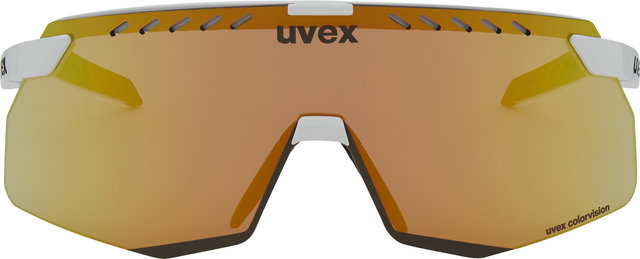 uvex pace stage S CV sports glasses - white matte/mirror yellow