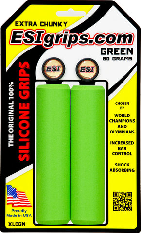 ESI Puños de manillar de silicona extra gruesos - green/130 mm