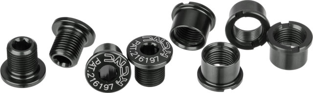 KCNC Set de tornillos de platos MTB M8 largo - negro/universal