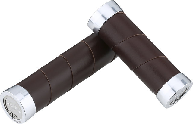 Brooks Slender leather handlebar grips - brown/130 mm / 100 mm