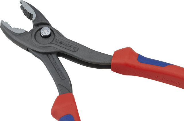 Knipex Alicates de agarre frontal TwinGrip con mango de varios componentes - rojo-azul