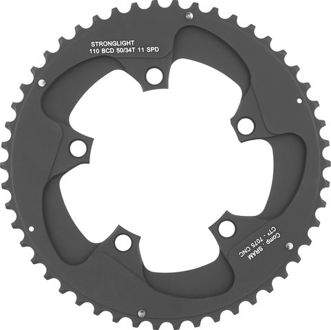 Stronglight Plato SRAM Red 22 11 velocidades, 5 brazos, círc., de aguj.110 mm - negro/50 dientes