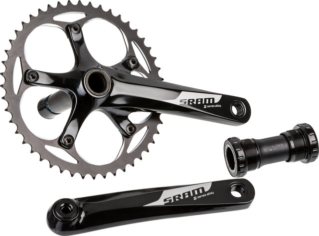 SRAM Juego de bielas S300 1.1 Courier GXP 10 velocidades - mirror black/170,0 mm 48 dientes