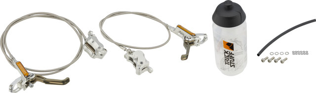 Trickstuff Maxima Front+Rear Disc Brake Set with Steelflex Hose - silver-orange/Set/left/right (side-specific)