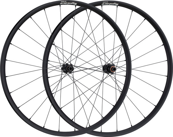 Syntace Juego de ruedas W25i Alu Disc Center Lock 28" - black/Juego 28" (RD 12x100 + RT 12x142) SRAM XDR