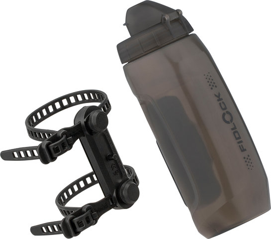 FIDLOCK TWIST uni base bottle holder system with drinking bottle 590 ml - transparent black/590 ml