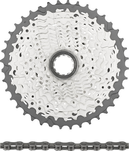 Shimano SLX CS-M7000-11 Cassette + CN-HG601 11-speed Chain Wear & Tear Set - silver/116/11-40/Shimano MTB