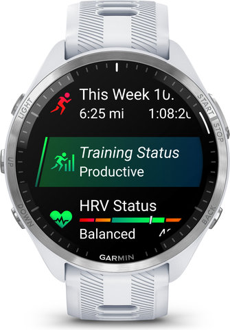 Garmin Forerunner 965 GPS Running & Triathlon Smartwatch - stone white-titanium-stone white-light grey