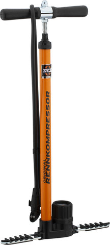 SKS Racing Compressor Floor Pump with Multivalve Hose Connection - orange