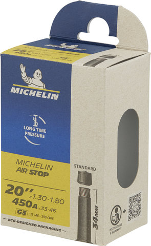 Michelin G3 Airstop Inner Tube for 20" - universal/33-390 to 46-406/Schrader Valve (AV)/20 x 1.3-1.8 AV 34 mm/34 mm