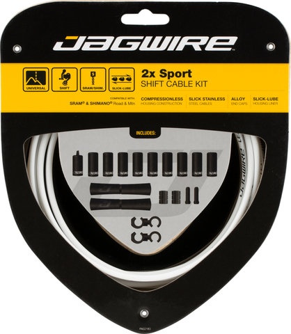 Jagwire 2X Sport Schaltzugset - sterling silver