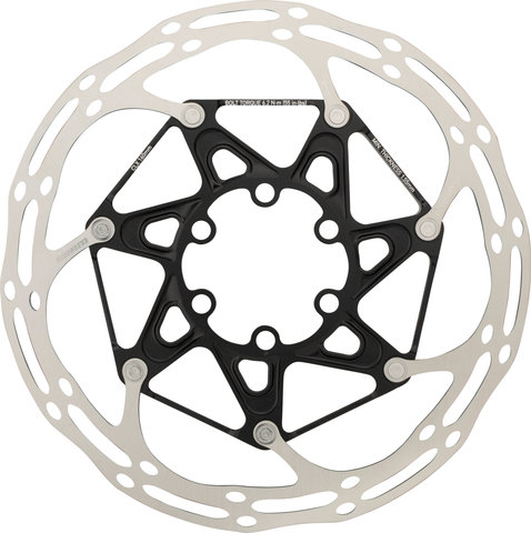 SRAM Centerline X Rounded 6-hole Brake Rotor w/ Steel Bolts, 2-Part - silver-black/160 mm