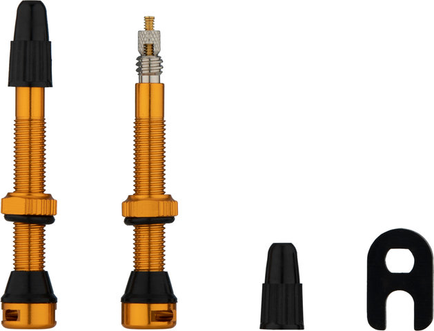 tune Tubeless Valve Set - orange/Presta 44 mm