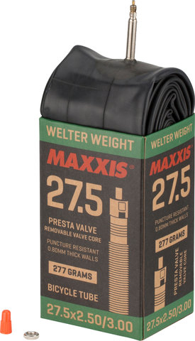 Maxxis Welterweight 27,5+ Schlauch - schwarz/SV/64-584 bis 75-584/27,5 x 2,5-3,0 SV 36 mm/36 mm