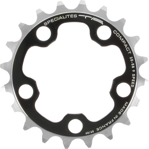 TA Compact Chainring, 5-arm, 58 mm BCD - black/20 tooth