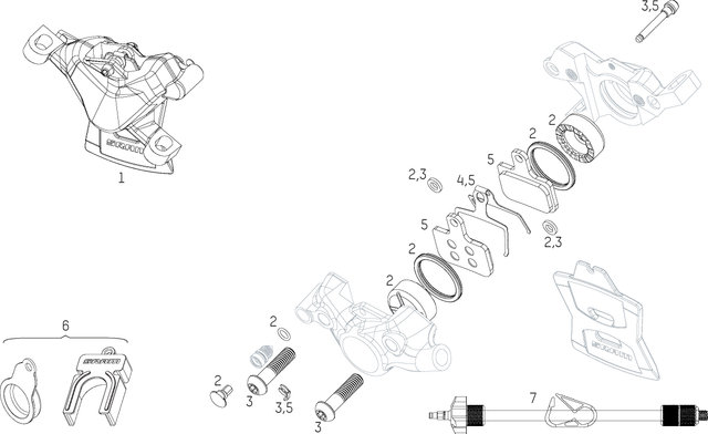 SRAM Ersatzteile Level TLM / Ultimate (B1) Bremssattel (2020) - 7/universal