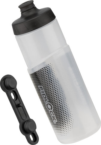 FIDLOCK Botella de agua TWIST de 600 ml con sistema de montaje en base para bicicleta - transparente-blanco/600 