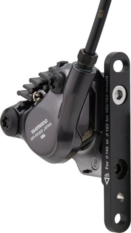 Shimano Frein à Disque GRX BR-RX820 + ST-RX820-LA Remote - noir-gris/Roue avant/Gauche (spécifique au côté)