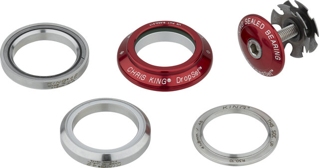 Chris King DropSet 4 IS42/28.6 - IS42/30 GripLock Headset - red/1 1/8"/IS42/28,6 - IS42/30