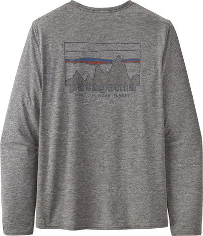 Patagonia Camiseta Capilene Cool Daily Graphic L/S Shirt - 73 skyline-feather grey/M