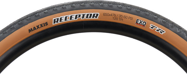 Maxxis Receptor Dual EXO TR 27,5" Faltreifen - schwarz-tanwall/27.5 "/47 mm/47-584/1.75 "