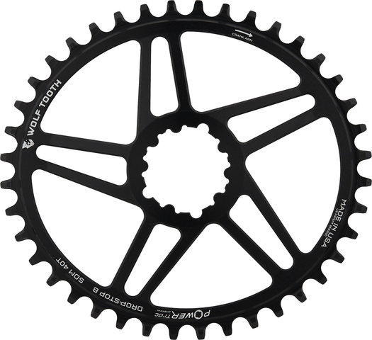 Wolf Tooth Components Elliptical Direct Mount Flattop Chainring for SRAM Cyclocross / Road - black/40 