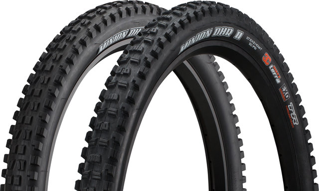 Maxxis Cub. plegable Minion DHF/DHR II 3C MaxxTerra EXO WT TR 27,5" set de 2 - negro/27.5 /63 /63-584