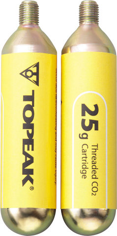 Topeak CO2 Ersatzkartuschen mit Gewinde 25 g - 2 Stück - universal