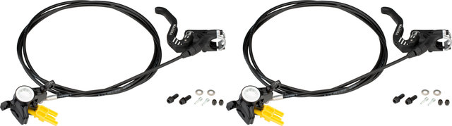 Magura MT4 eSTOP Carbotecture Disc Brake Set - polished black anodized/Set/Flip-Flop (non-side-specific)