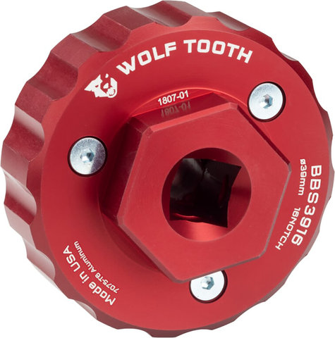 Wolf Tooth Components Herramienta de ejes de pedalier BBS3916 - red