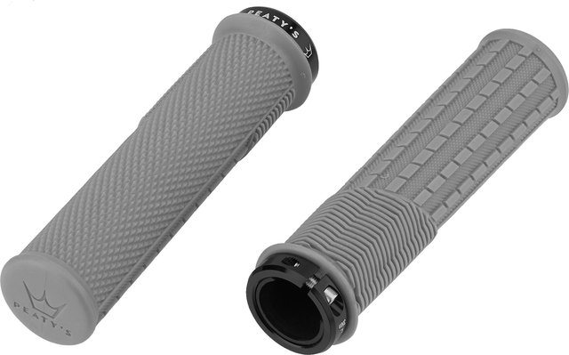 Peaty's Puños de manillar Knurl Lock-On Monarch Grips - slate/thin