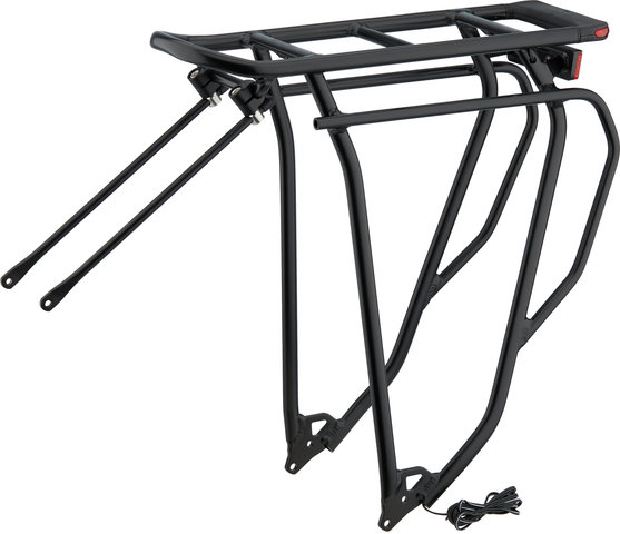 Racktime Gleamit 2.0 Tour Pannier Rack w/ Rear Light for E-Bike - black/28"-29"